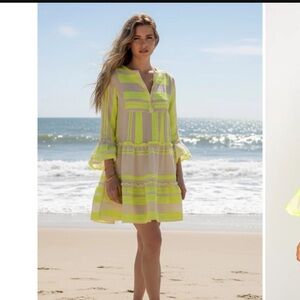 Sofia Collection Dress Womens Sz Medium the tori tiered mini cotton Embroidered